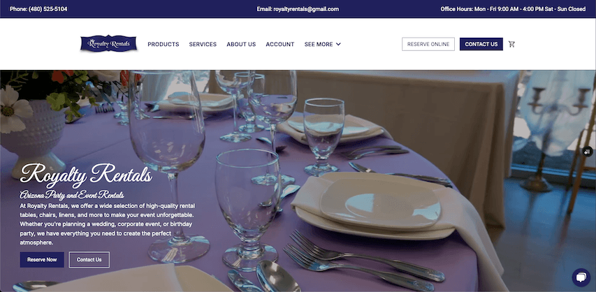 Royalty Rentals E-commerce Platform
